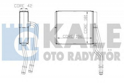 KALE OTO RADYATOR 177500 -  Теплообменник, отопление салона